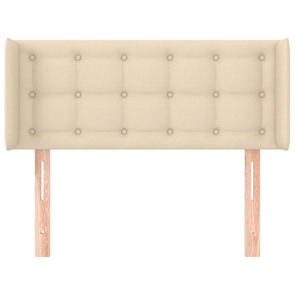 Testiera ad Orecchio Crema 83x16x78/88 cm in Tessuto