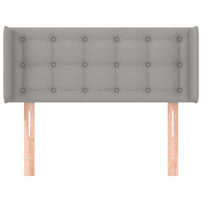 Testiera ad Orecchio Grigio Chiaro 103x16x78/88 cm in Tessuto