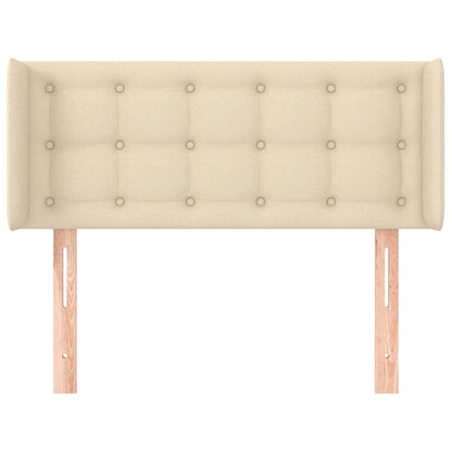 Testiera ad Orecchio Crema 103x16x78/88 cm in Tessuto