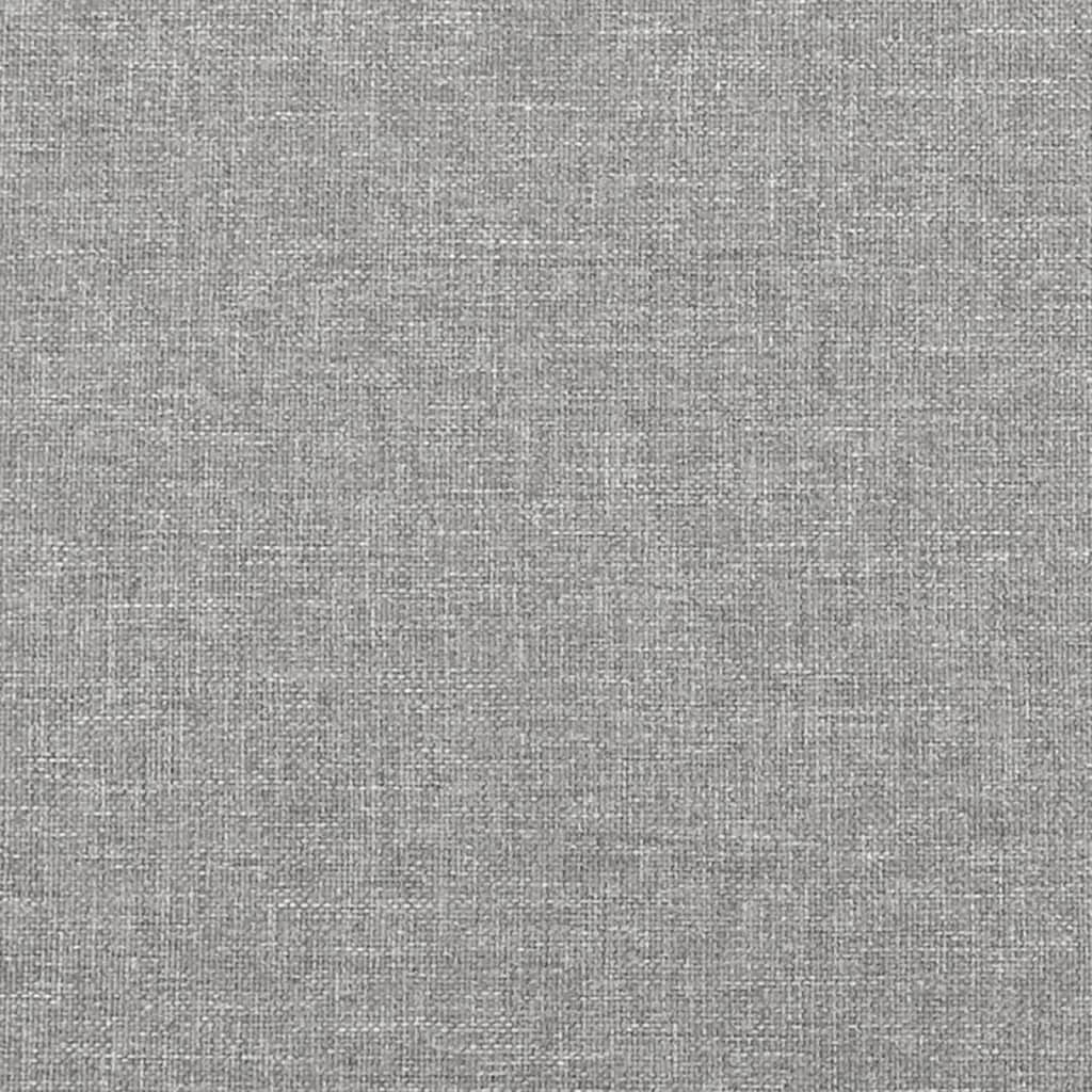 Testiera ad Orecchio Grigio Chiaro 163x16x78/88 cm in Tessuto