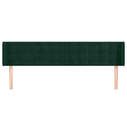 Testiera ad Orecchio Verde Scuro 163x16x78/88 cm in Velluto | homemem39