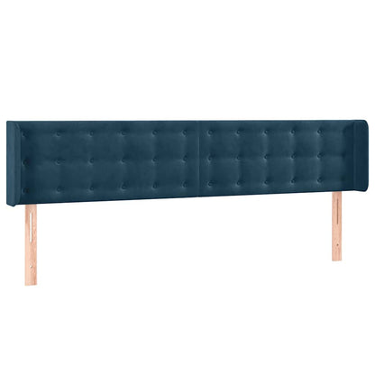 Testiera ad Orecchio Blu Scuro 163x16x78/88 cm in Velluto | homemem39