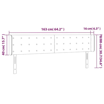 Testiera ad Orecchio Blu Scuro 163x16x78/88 cm in Velluto | homemem39