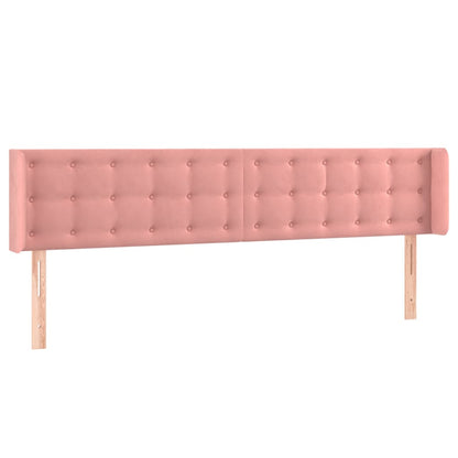 Testiera ad Orecchio Rosa 163x16x78/88 cm in Velluto | homemem39