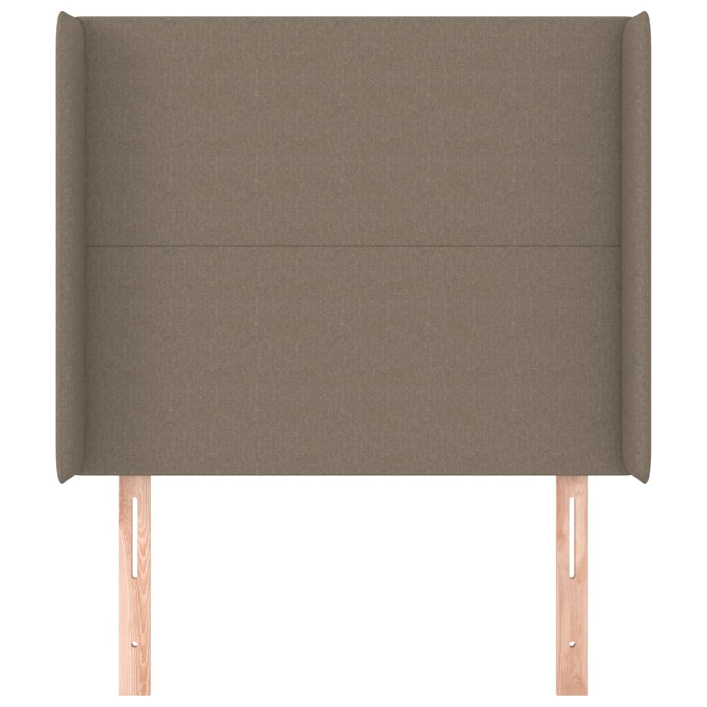 Testiera ad Orecchio Tortora 93x16x118/128 cm in Tessuto