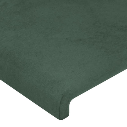 Testiera ad Orecchio Verde Scuro 83x16x118/128 cm in Velluto - homemem39