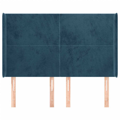 Testiera ad Orecchio Blu Scuro 147x16x118/128 cm in Velluto | homemem39