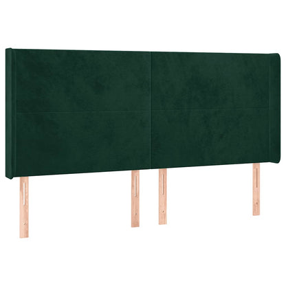 Testiera ad Orecchio Verde Scuro 183x16x118/128 cm in Velluto | homemem39