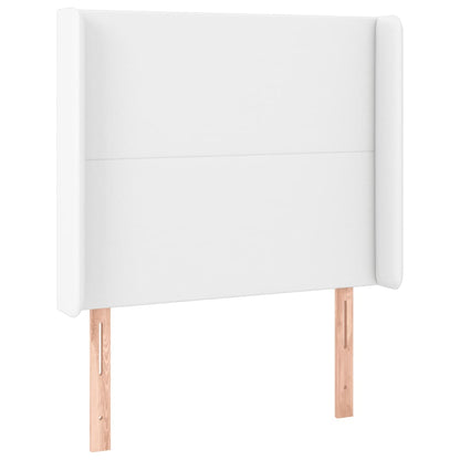 Testiera ad Orecchio Bianco 83x16x118/128 cm in Similpelle | homemem39