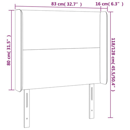 Testiera ad Orecchio Bianco 83x16x118/128 cm in Similpelle | homemem39