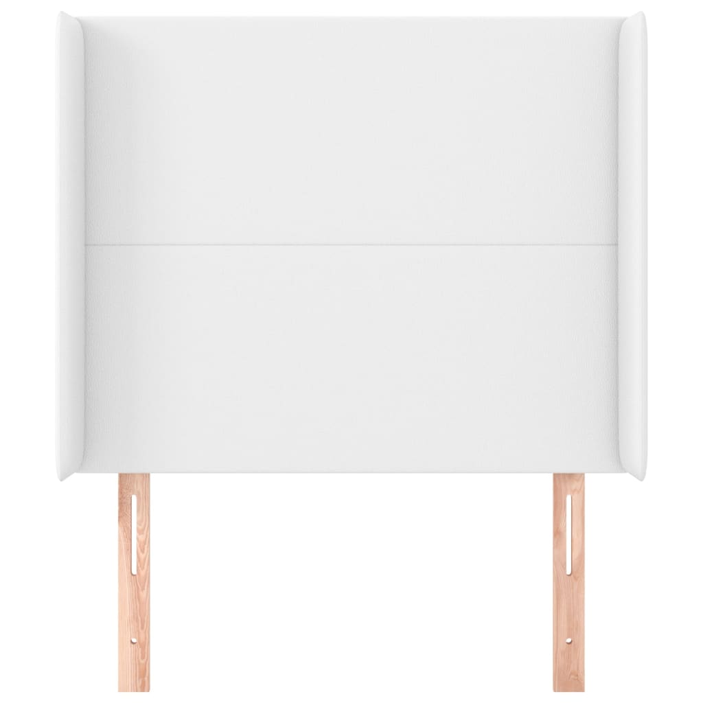 Testiera ad Orecchio Bianco 103x16x118/128 cm in Similpelle