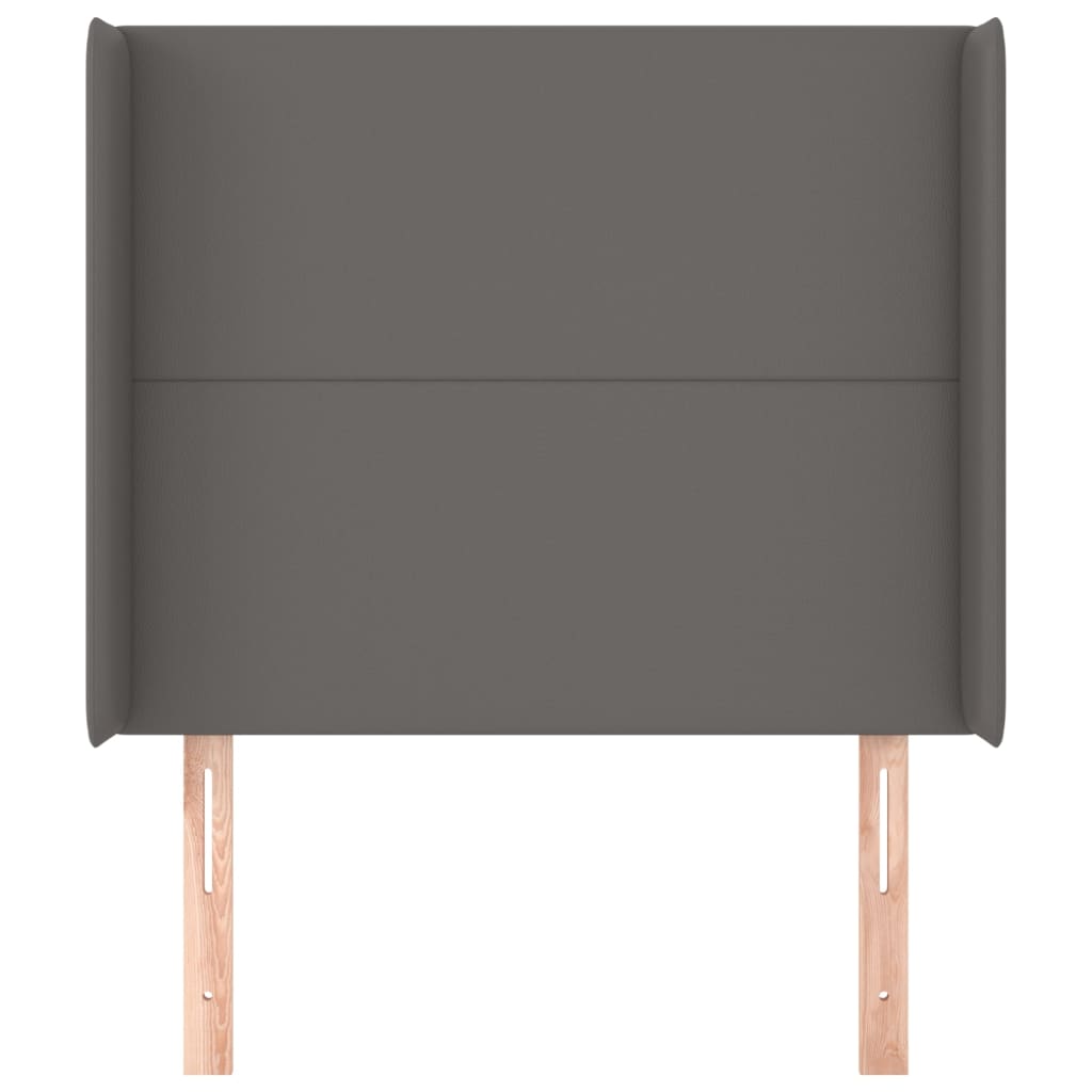 Testiera ad Orecchio Grigio 103x16x118/128cm in Similpelle