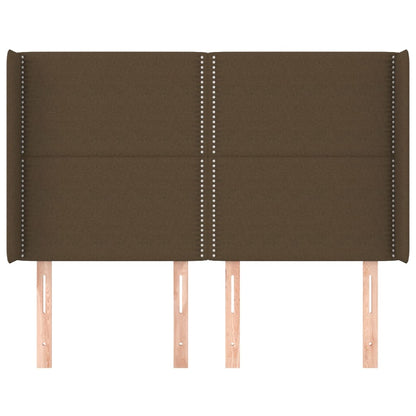 Testiera ad Orecchio MarroneScuro147x16x118/128cm inTessuto