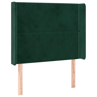 Testiera ad Orecchio Verde Scuro 103x16x118/128cm in Velluto | homemem39