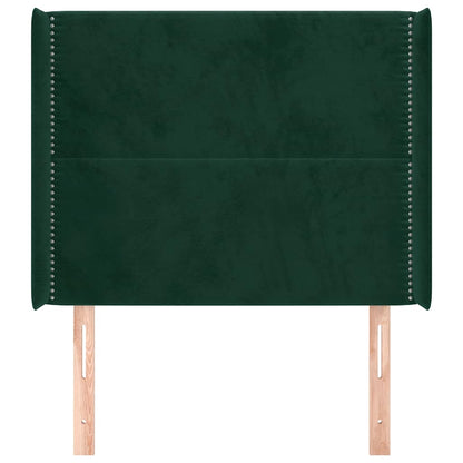 Testiera ad Orecchio Verde Scuro 103x16x118/128cm in Velluto | homemem39