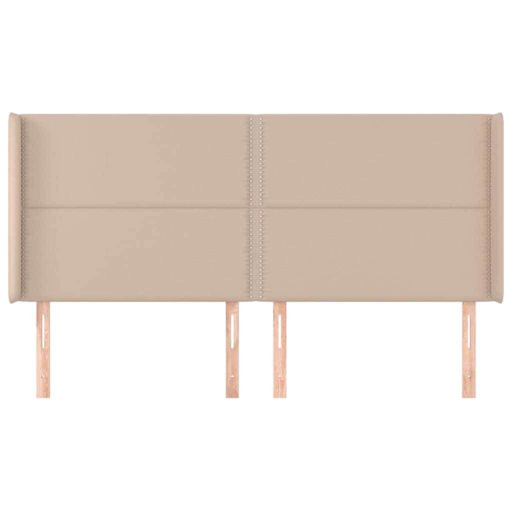 Testiera ad Orecchio Cappuccino 183x16x118/128 cm in Similpelle