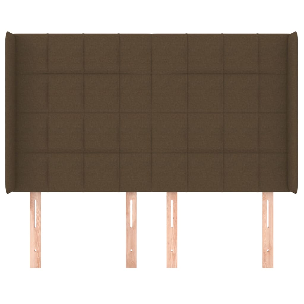 Testiera ad Orecchio MarroneScuro147x16x118/128cm inTessuto | homemem39