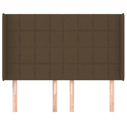 Testiera ad Orecchio MarroneScuro147x16x118/128cm inTessuto | homemem39