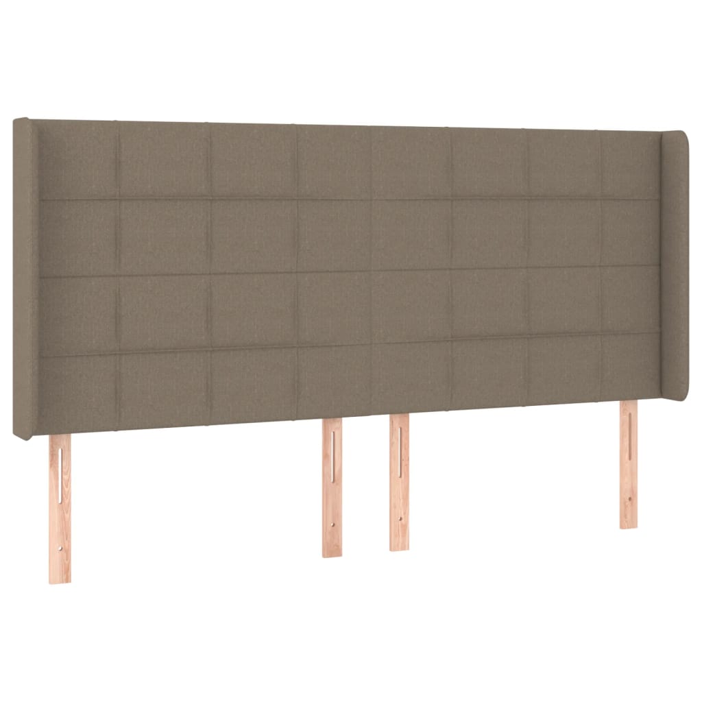 Testiera ad Orecchio Tortora 163x16x118/128 cm in Tessuto | homemem39