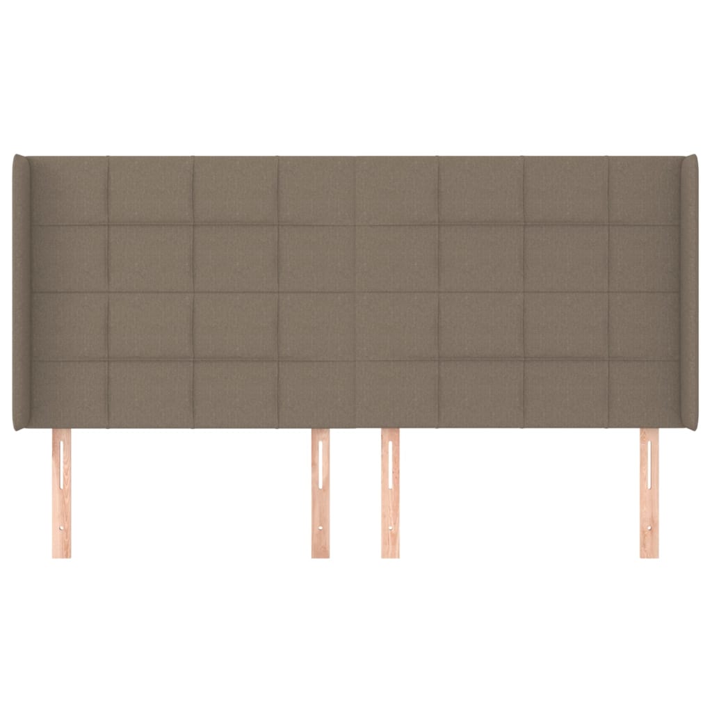 Testiera ad Orecchio Tortora 163x16x118/128 cm in Tessuto | homemem39
