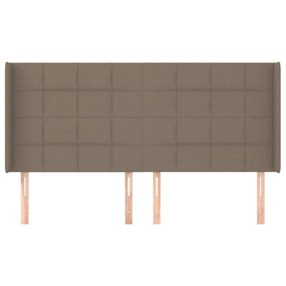 Testiera ad Orecchio Tortora 163x16x118/128 cm in Tessuto | homemem39