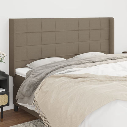 Testiera ad Orecchio Tortora 163x16x118/128 cm in Tessuto | homemem39
