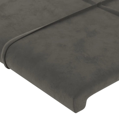 Testiera ad Orecchio GrigioScuro 163x16x118/128cm in Velluto | homemem39