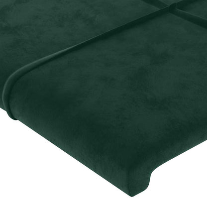 Testiera ad Orecchio Verde Scuro 203x16x118/128 cm in Velluto | homemem39