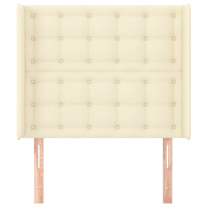 Testiera ad Orecchio Crema 83x16x118/128 cm in Similpelle