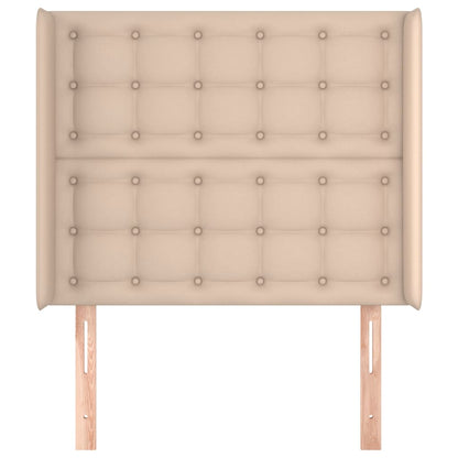 Testiera ad Orecchio Cappuccino 83x16x118/128 cm in Similpelle - homemem39