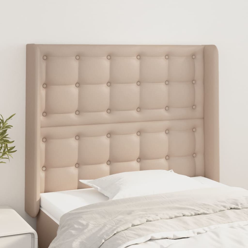 Testiera ad Orecchio Cappuccino 83x16x118/128 cm in Similpelle | homemem39