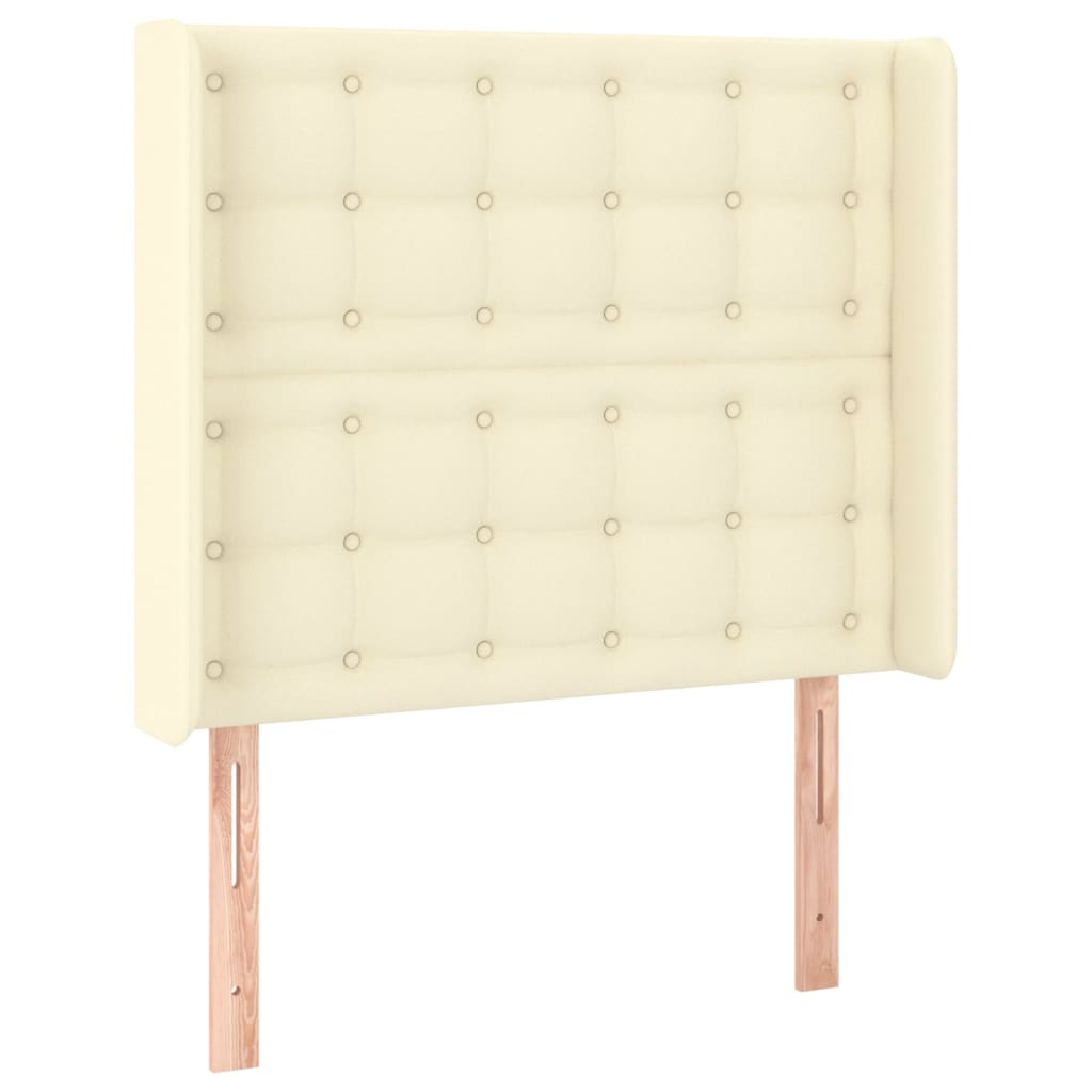 Testiera ad Orecchio Crema 103x16x118/128 cm in Similpelle | homemem39