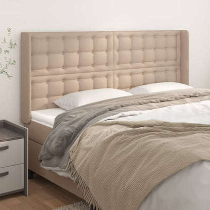 Testiera ad Orecchio Cappuccino 163x16x118/128 cm in Similpelle | homemem39