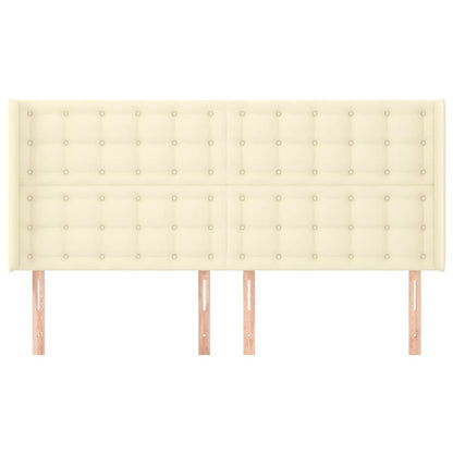 Testiera ad Orecchio Crema 183x16x118/128 cm in Similpelle - homemem39