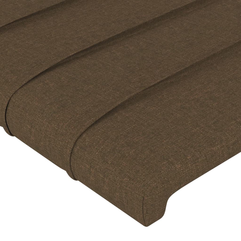 Testiera ad Orecchio Marrone Scuro 103x16x118/128 cm in Tessuto