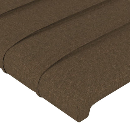 Testiera ad Orecchio Marrone Scuro 103x16x118/128 cm in Tessuto
