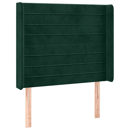 Testiera ad Orecchio Verde Scuro 93x16x118/128 cm in Velluto | homemem39