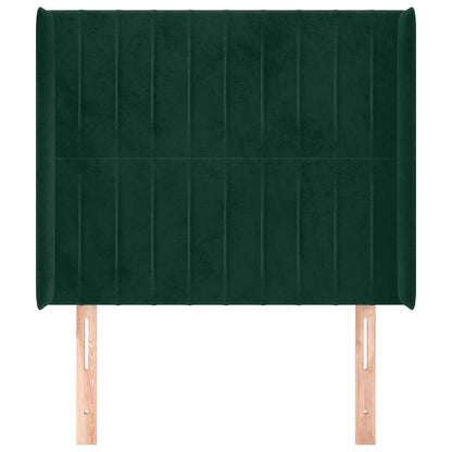 Testiera ad Orecchio Verde Scuro 83x16x118/128 cm in Velluto | homemem39