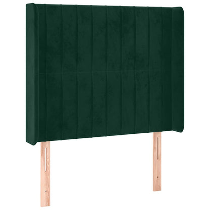 Testiera ad Orecchio Verde Scuro 93x16x118/128 cm in Velluto | homemem39