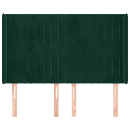 Testiera ad Orecchio Verde Scuro 147x23x118/128cm in Velluto | homemem39