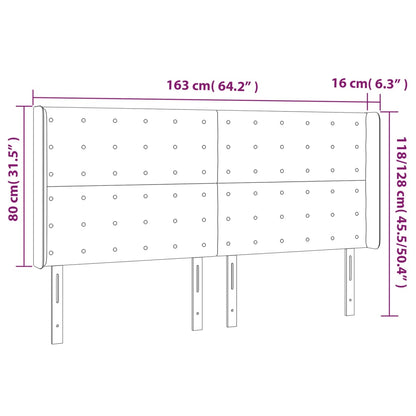 Testiera ad Orecchio Crema 163x16x118/128 cm in Tessuto | homemem39