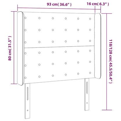 Testiera ad Orecchio Verde Scuro 93x16x118/128 cm in Velluto | homemem39