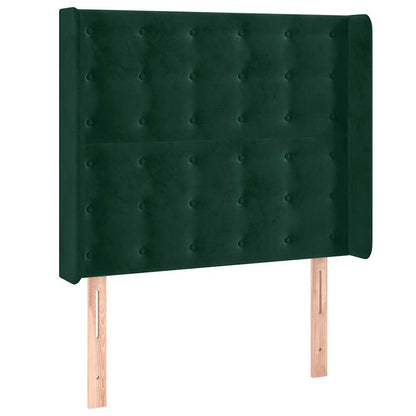 Testiera ad Orecchio Verde Scuro 103x16x118/128cm in Velluto | homemem39