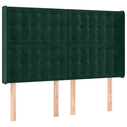 Testiera ad Orecchio Verde Scuro 147x23x118/128cm in Velluto | homemem39