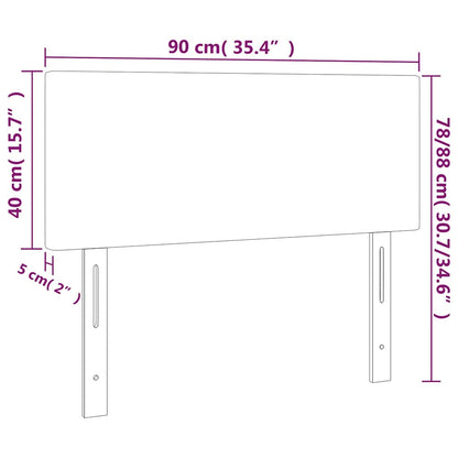 Testiera a LED Blu scuro 90x5x78/88 cm in Tessuto | homemem39