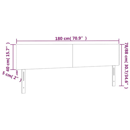 Testiera a LED Blu Scuro 180x5x78/88 cm in Velluto | homemem39
