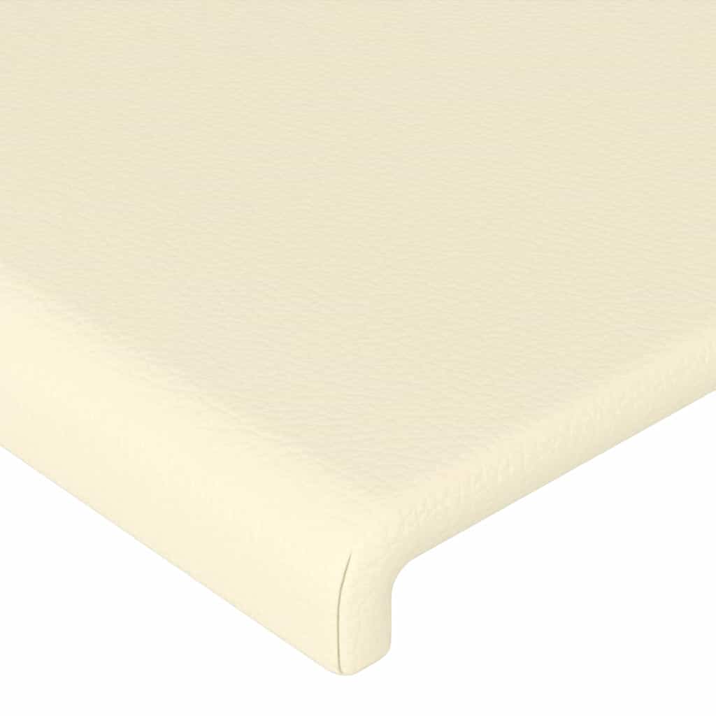 Testiera Crema a LED 100x5x78/88 cm in Similpelle