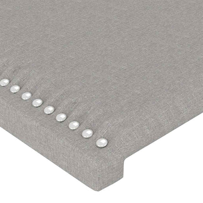 Testiera a LED Grigio Chiaro 200x5x78/88 cm in Tessuto