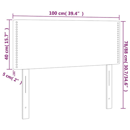 Testiera a LED Blu Scuro 100x5x78/88 cm in Velluto | homemem39