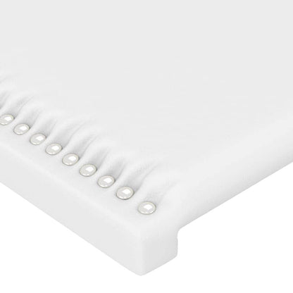 Testiera Bianco a LED 100x5x78/88 cm in Similpelle
